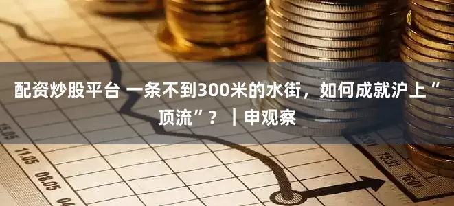 配资炒股平台 一条不到300米的水街，如何成就沪上“顶流”？｜申观察